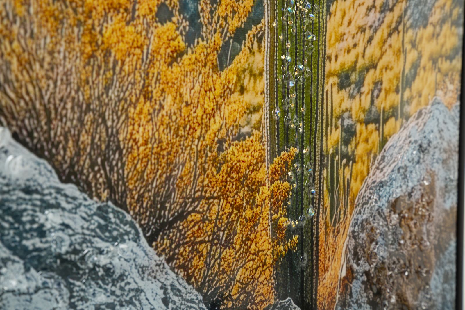 LACQUERED CANVAS PRINT WITH FRAME CACTUS -W- CM 60X4X90_x000D_
