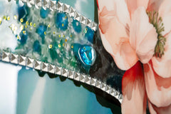 PAINTING ON CANVAS LACQUERED PAM WITH FRAME -B- CM 62X4X92