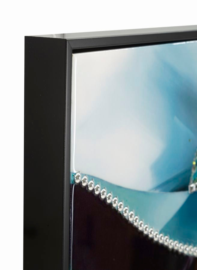 PAINTING ON CANVAS LACQUERED PAM WITH FRAME -B- CM 62X4X92