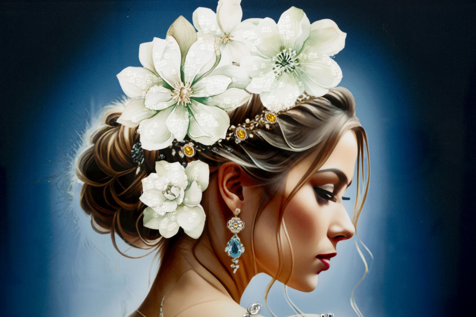 LACQUERED CANVAS ISABEL WITH FRAME -H- CM 72X4X102