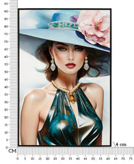 PAINTING ON CANVAS LACQUERED PAM WITH FRAME -A- CM 62X4X92