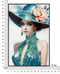 PAINTING ON CANVAS LACQUERED PAM WITH FRAME -B- CM 62X4X92