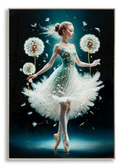 PAINTING ON CANVAS DANCING LACQUERED WITH FRAME -A- CM 72X4X102 