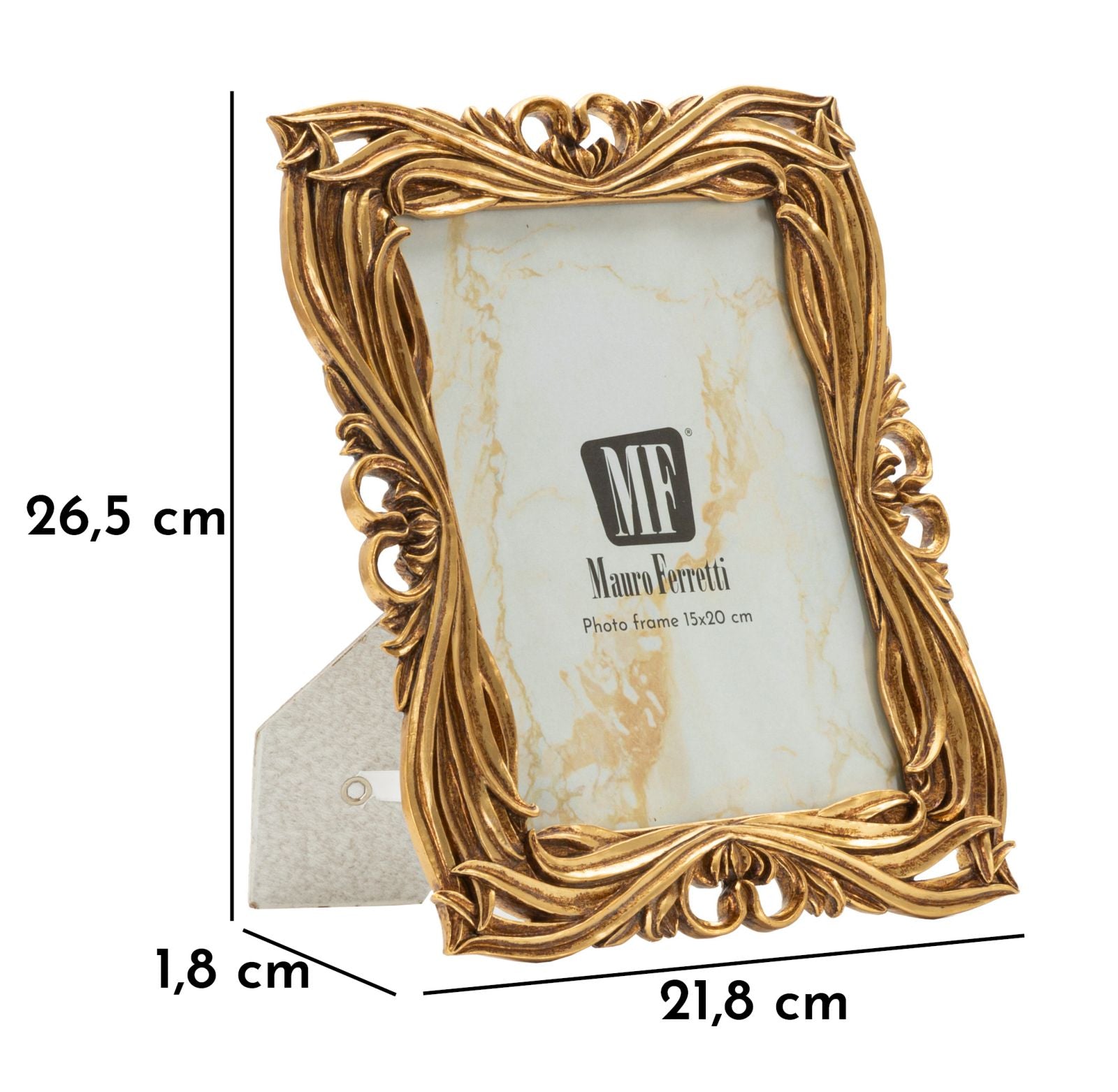 BAROQUE FRAME CM 21,8x1,8x26,5 (INTERNAL MEASURE CM 15x20) 