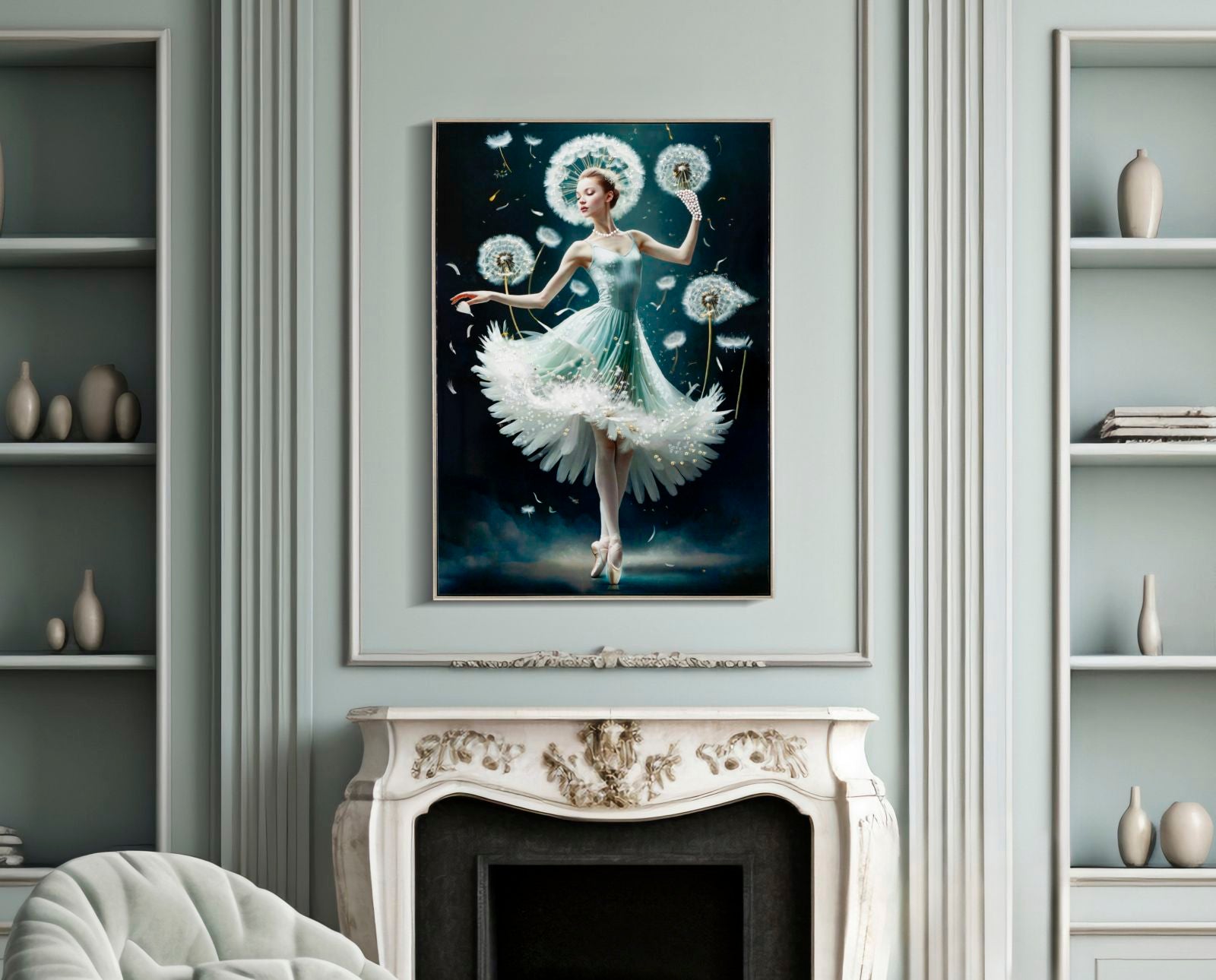 PAINTING ON CANVAS DANCING LACQUERED WITH FRAME -B- CM 72X4X102 
