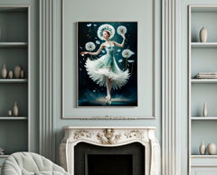 PAINTING ON CANVAS DANCING LACQUERED WITH FRAME -B- CM 72X4X102 