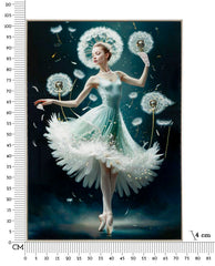 PAINTING ON CANVAS DANCING LACQUERED WITH FRAME -B- CM 72X4X102 
