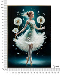 PAINTING ON CANVAS DANCING LACQUERED WITH FRAME -A- CM 72X4X102 