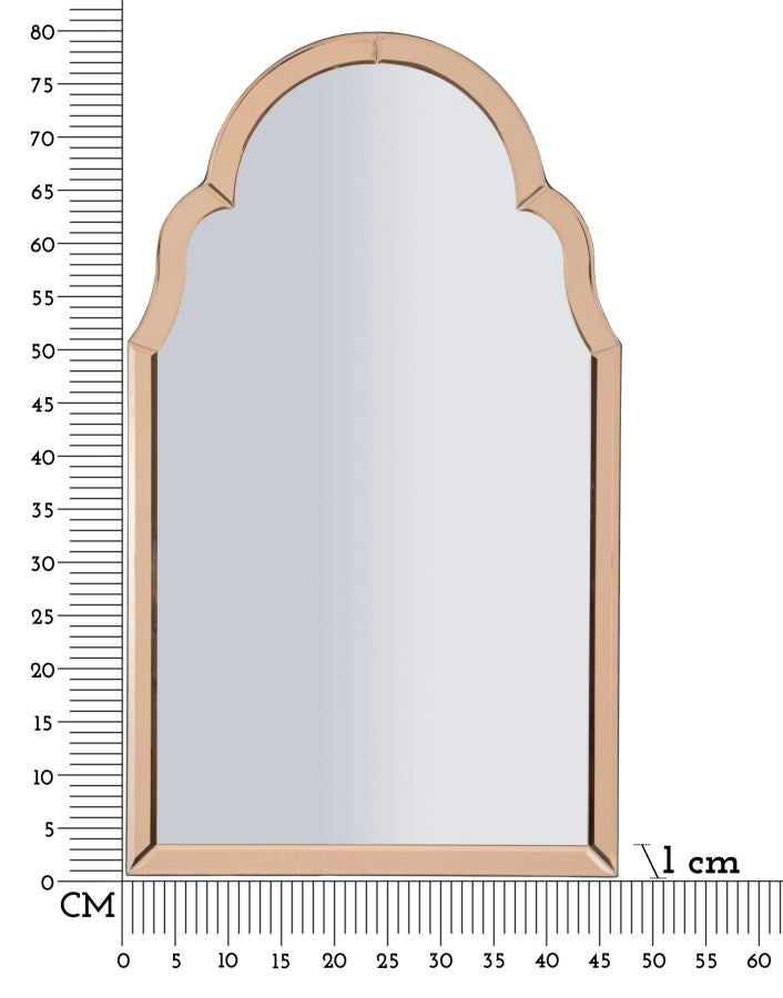 TANGIER WALL MIRROR PINK CM 47X1X80 ( INSIDE MIRROR SIZE CM 41X74)