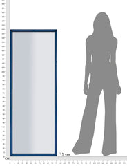 BERLIN BLUE WALL MIRROR CM 55X2X150 ( INSIDE MIRROR SIZE CM 49X143,5)