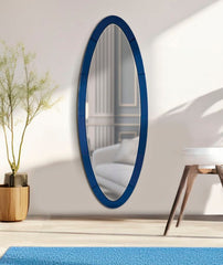 OSLO BLUE WALL MIRROR CM 55X2X150 ( INSIDE MIRROR SIZE CM 42,5x137,5)
