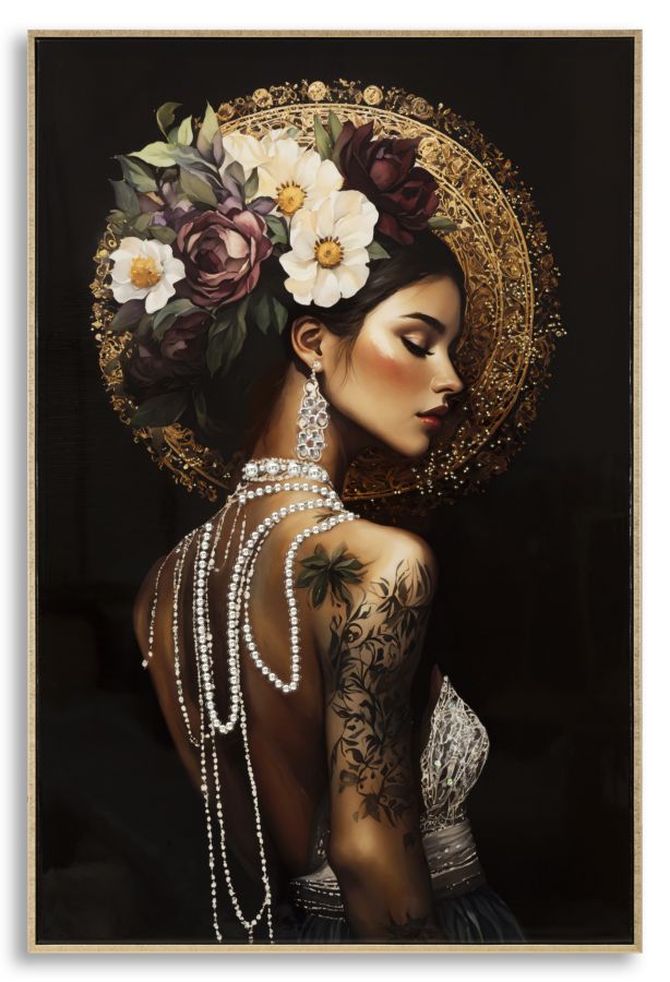 PRINTING ON CANVAS PERSIAN LAQUARED WITH FRAME-A- CM 62X3,5X92