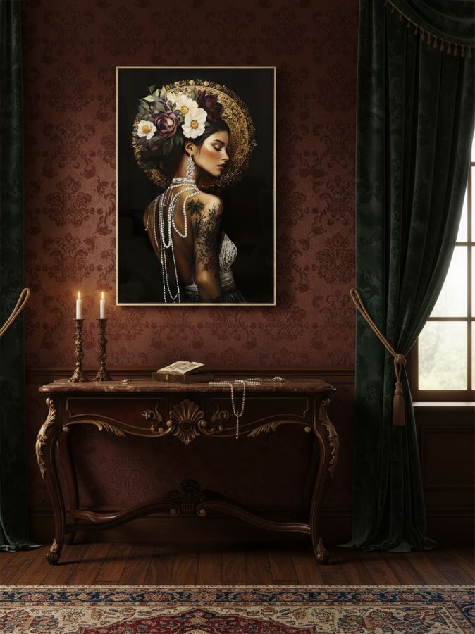 PRINTING ON CANVAS PERSIAN LAQUARED WITH FRAME-A- CM 62X3,5X92
