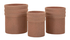 COLOMBIA OUTDOOR CACHEPOT SET 3 PCS CM Ø 41,5X50-36X45-30,5X39,5(HOLE CMØ27-32-37)