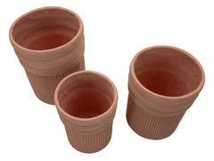 COLOMBIA OUTDOOR CACHEPOT SET 3 PCS CM Ø 41,5X50-36X45-30,5X39,5(HOLE CMØ27-32-37)