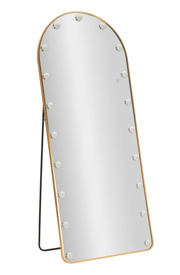 LED FLOOR MIRROR HOLLYWOOD ARC CM 70X6-45X170 (3 COLOR LIGHT)