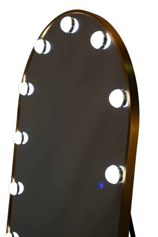 LED FLOOR MIRROR HOLLYWOOD ARC CM 70X6-45X170 (3 COLOR LIGHT)
