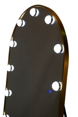 LED FLOOR MIRROR HOLLYWOOD ARC CM 70X6-45X170 (3 COLOR LIGHT)