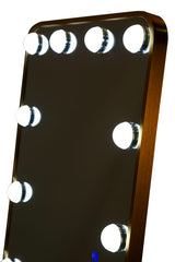LED FLOOR MIRROR HOLLYWOOD RECTANGULAR CM 50X6-45X160 (3 COLOR LIGHT)