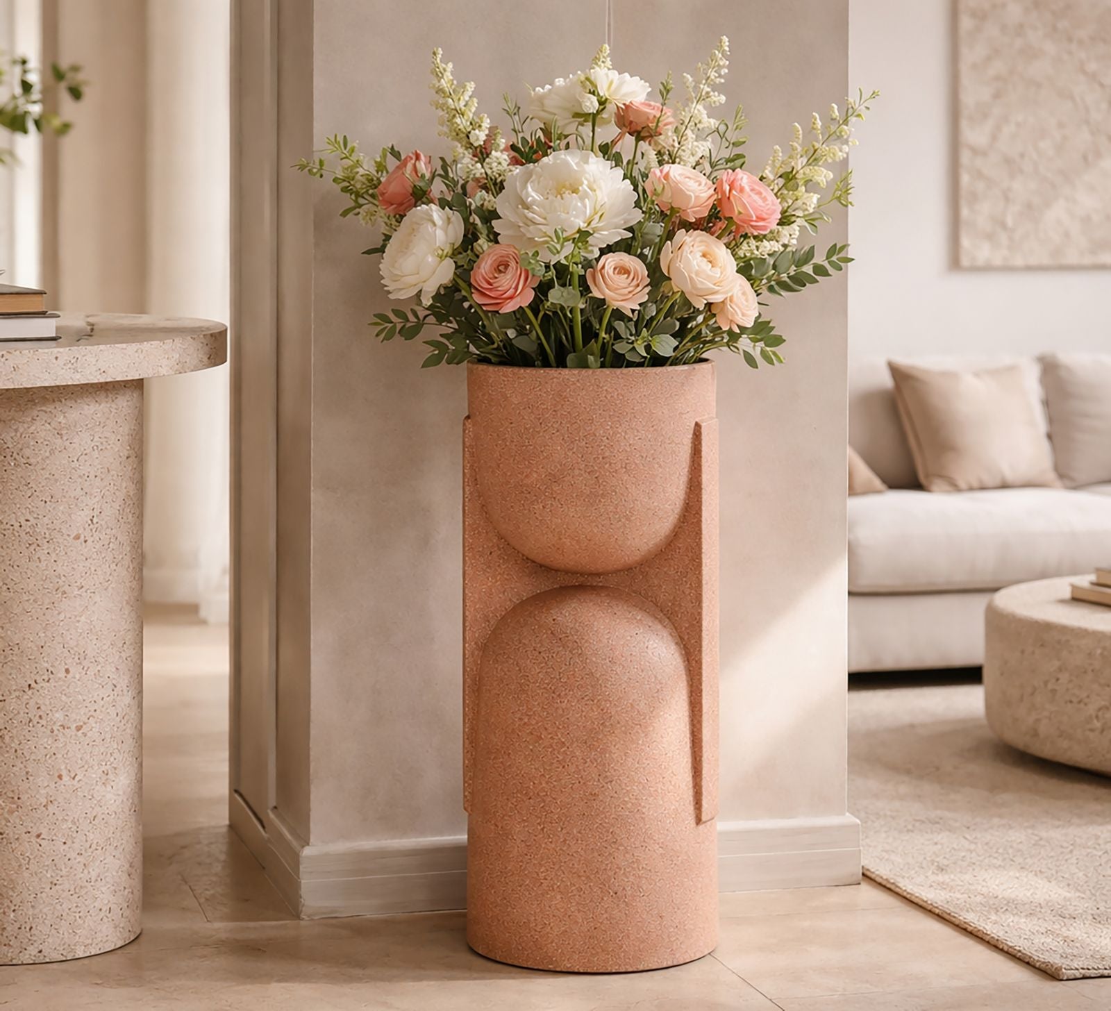 NUI OUTDOOR VASE HOLDER CM 36X34X70,5 (HOLE CM Ø 27)