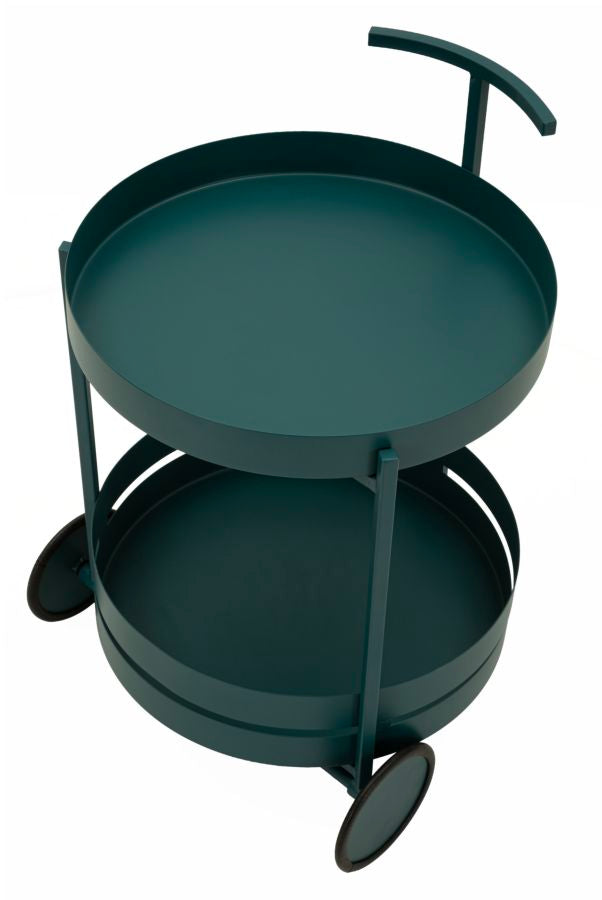 SATURN BAR CART DOVE TEAL CM 40X49,5X61