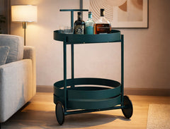 SATURN BAR CART DOVE TEAL CM 40X49,5X61