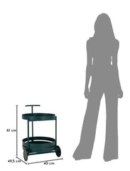 SATURN BAR CART DOVE TEAL CM 40X49,5X61