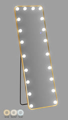 LED FLOOR MIRROR HOLLYWOOD RECTANGULAR CM 50X6-45X160 (3 COLOR LIGHT)