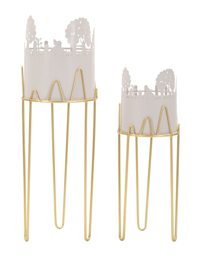TREE VASE HOLDER SET 2 PCS CM Ø 27X79-22,8X62