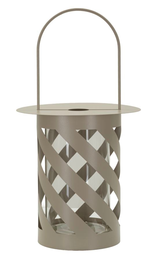 TWIST SATURN LANTERN DOVE GREY  CM Ø 23X43
