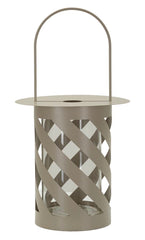 TWIST SATURN LANTERN DOVE GREY  CM Ø 23X43