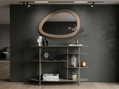 WALL MIRROR SATURNO DOVE GREY CM 71X1,5X48