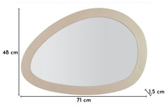 WALL MIRROR SATURNO DOVE GREY CM 71X1,5X48