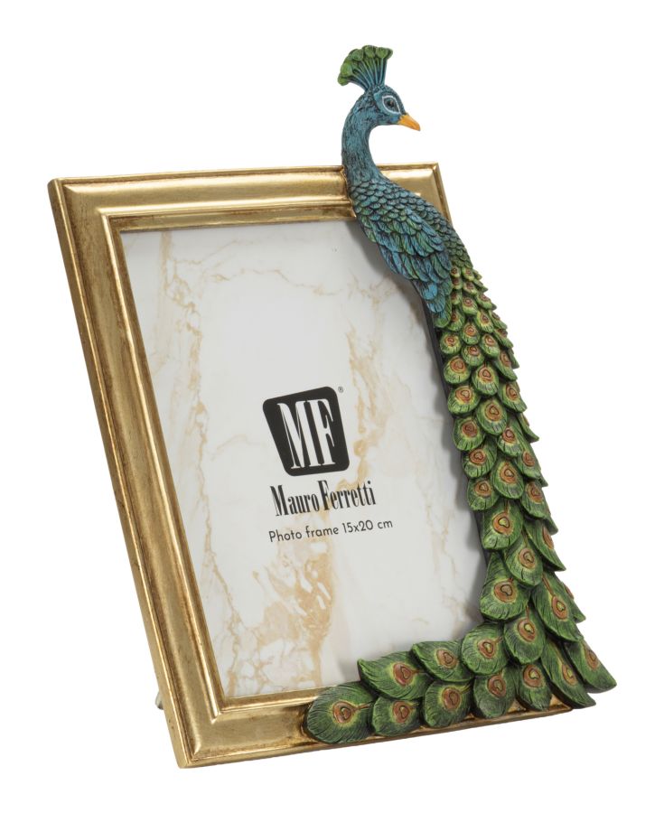 Eclectic-Style Peacock Frame, 22 x 2.8 x 29.2 cm
(Internal Measurements: 15 x 20 cm)