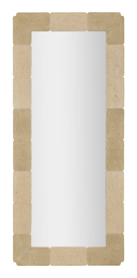 Rectangular Wall Mirror, Natural Style, 70 x 3 x 160 cm (Tempered, Internal Size Ø 47 x 97 cm)