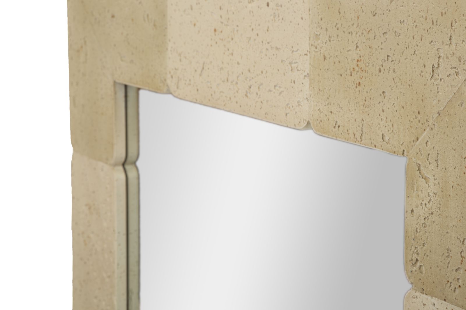 Rectangular Wall Mirror, Natural Style, 70 x 3 x 160 cm (Tempered, Internal Size Ø 47 x 97 cm)