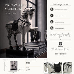 Oriental Style Horse-Shaped Sculpture 31x10.5x34cm