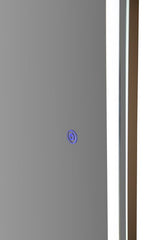 Oval Wall Mirror with 3-Color LED Lighting, 50 x 160 cm