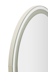 Oval Wall Mirror with 3-Color LED Lighting, 50 x 160 cm