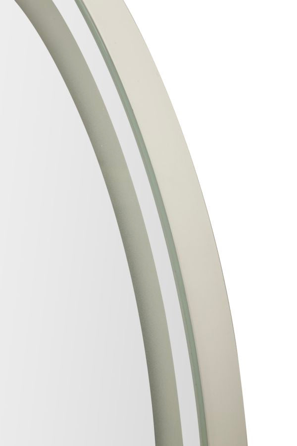 Oval Wall Mirror with 3-Color LED Lighting, 50 x 160 cm
