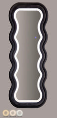 Wall Mirror with Irregular Frame and LED Lighting 60x160 cm