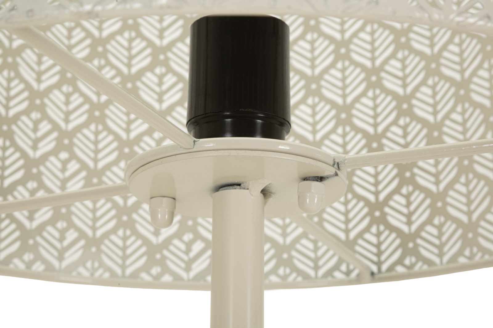 Metal Floor Lamp with Carved Lampshade, Ø 33 x 160 cm