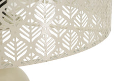 Metal Floor Lamp with Carved Lampshade, Ø 33 x 160 cm