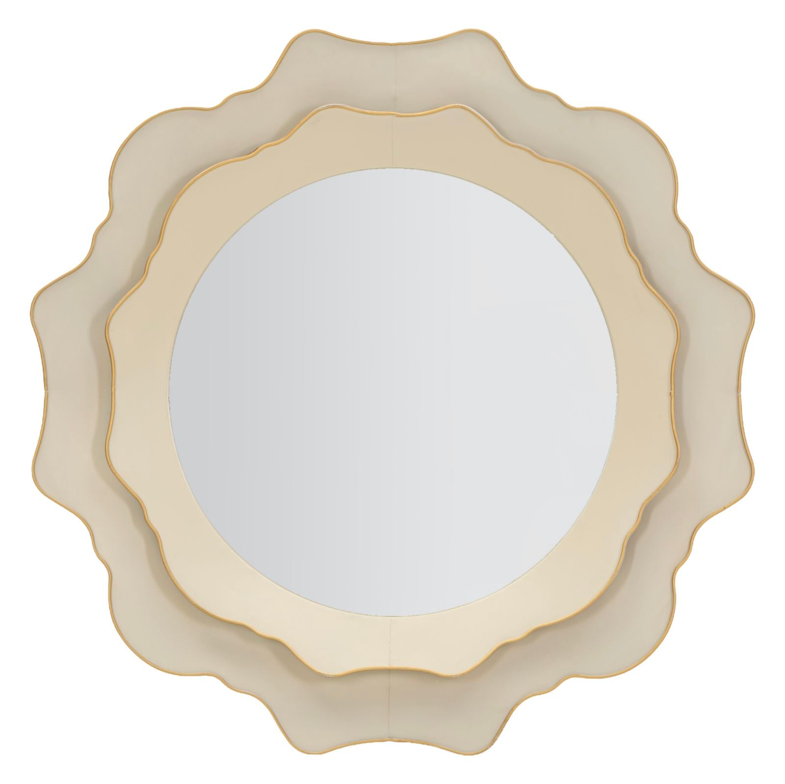 Romantic Round Wall Mirror Ø 95X7 cm (Internal Mirror Size Ø 58 cm)