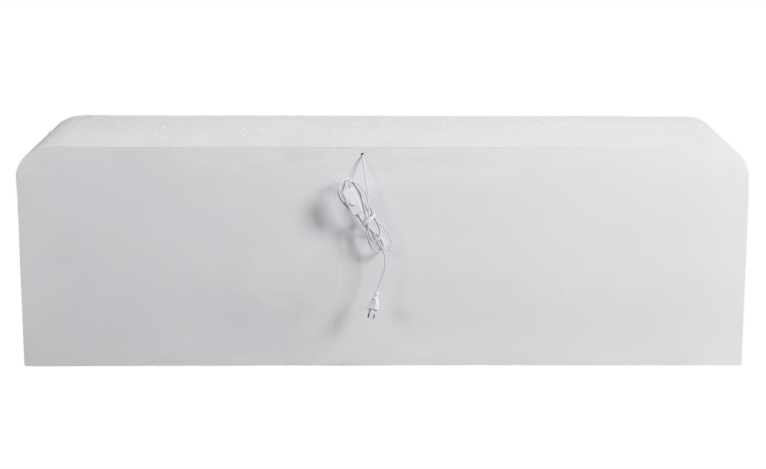 Buffet bas L160cm design arches avec LED intégrées Navalor Blanc