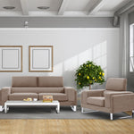 Canapé 3 places Altopi velours taupe