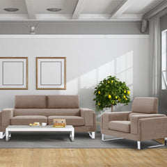 Canapé 3 places Altopi velours taupe