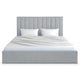 Lit coffre avec sommier relevable 180 cm couleur argent