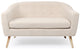 Canapé 2 places scandinave en tissu bouclette beige