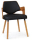 Lot de 6 chaises Alica scandinaves en bois naturel et noir